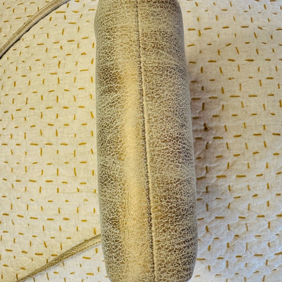 Lovely soft calfskin leather burnished gold over cream small purse. Like new. - Picture 6 of 14